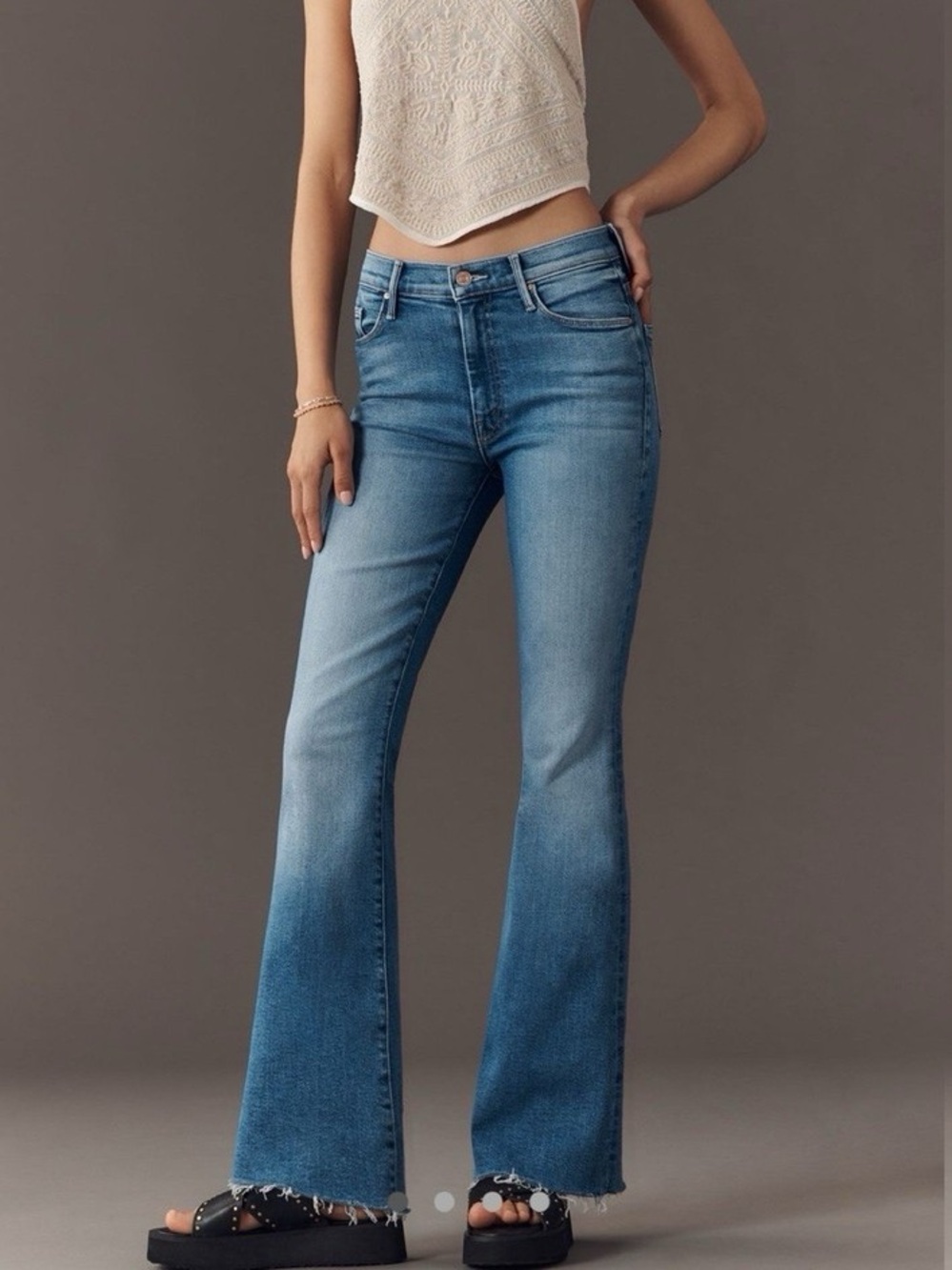 Mother the weekender fray a groovy kind of love jeans
